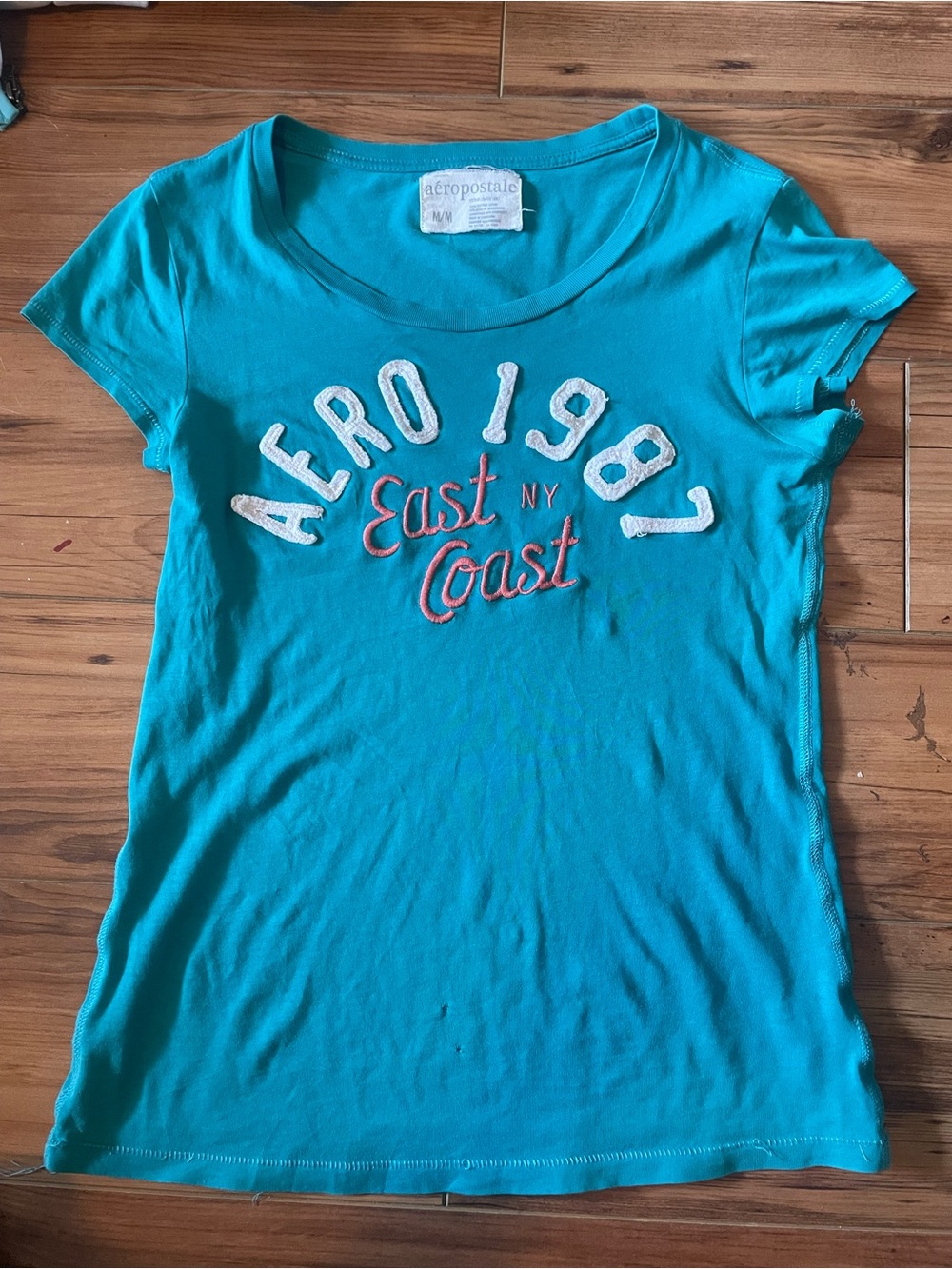 Aeropostale Turquoise Short-Sleeve